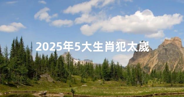 2025年5大生肖犯太嵗