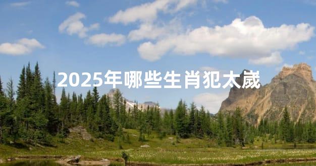 2025年哪些生肖犯太嵗