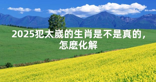 2025犯太嵗的生肖是不是真的，怎麽化解