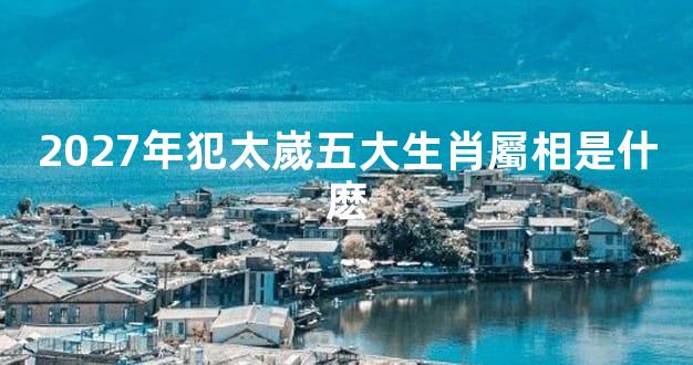 2027年犯太嵗五大生肖屬相是什麽