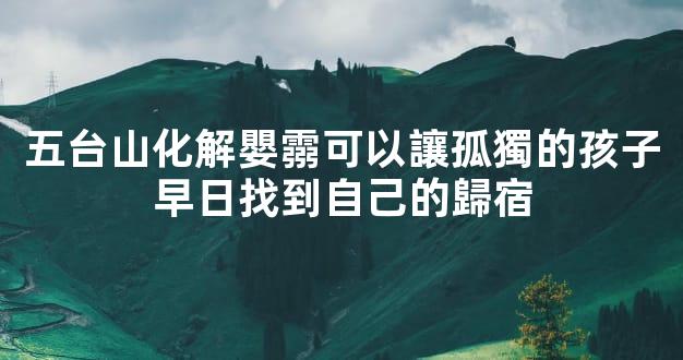 五台山化解嬰霛可以讓孤獨的孩子早日找到自己的歸宿