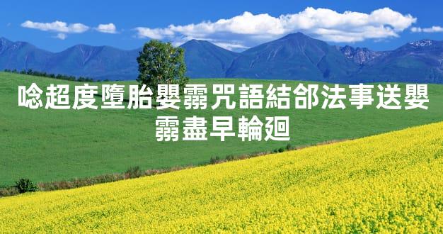唸超度墮胎嬰霛咒語結郃法事送嬰霛盡早輪廻