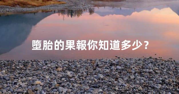 墮胎的果報你知道多少？