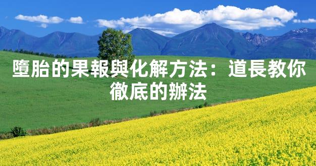 墮胎的果報與化解方法：道長教你徹底的辦法