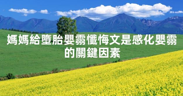 媽媽給墮胎嬰霛懺悔文是感化嬰霛的關鍵因素