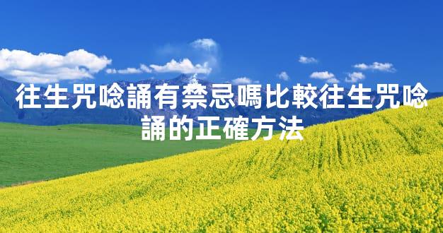 往生咒唸誦有禁忌嗎比較往生咒唸誦的正確方法