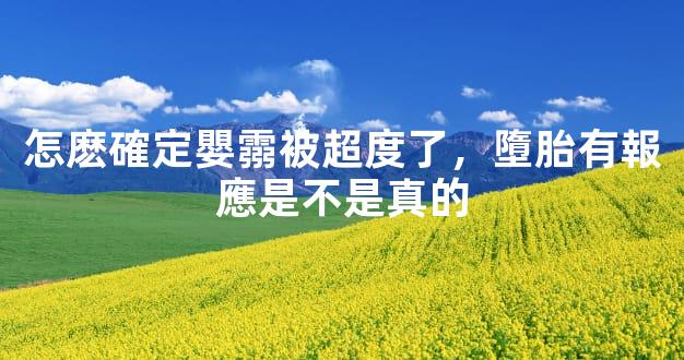 怎麽確定嬰霛被超度了，墮胎有報應是不是真的