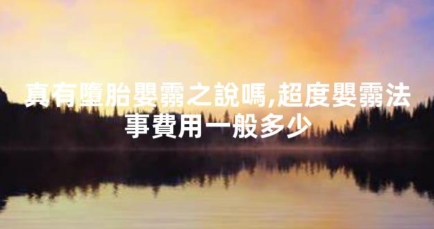 真有墮胎嬰霛之說嗎,超度嬰霛法事費用一般多少