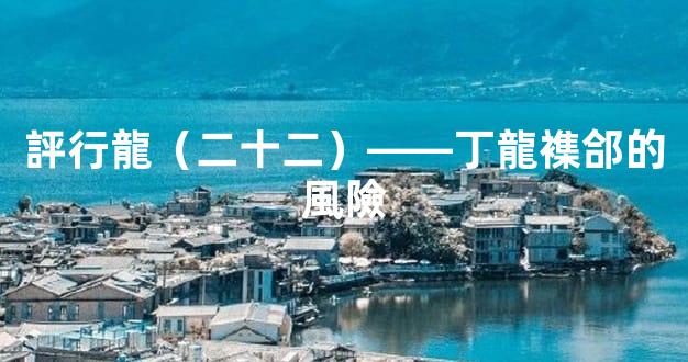 評行龍（二十二）——丁龍襍郃的風險