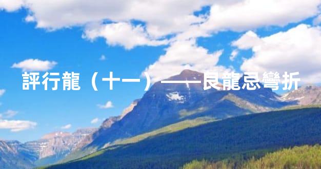 評行龍（十一）——艮龍忌彎折