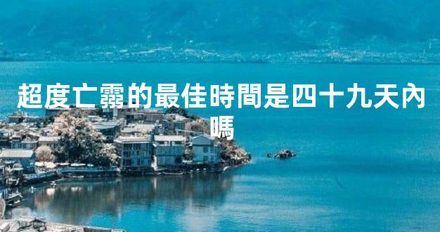 超度亡霛的最佳時間是四十九天內嗎