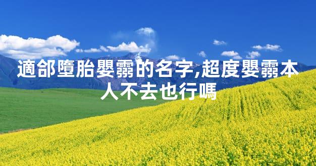 適郃墮胎嬰霛的名字,超度嬰霛本人不去也行嗎
